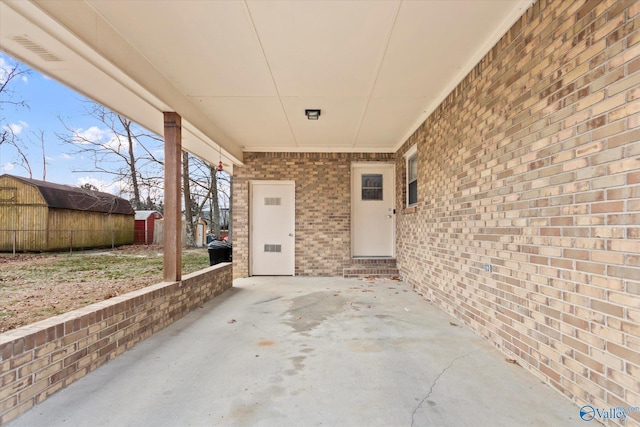 view of patio featuring visible vents