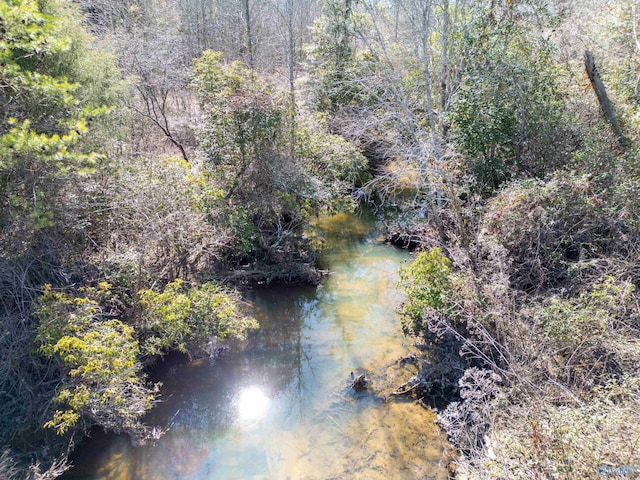 aerial view with a wooded view