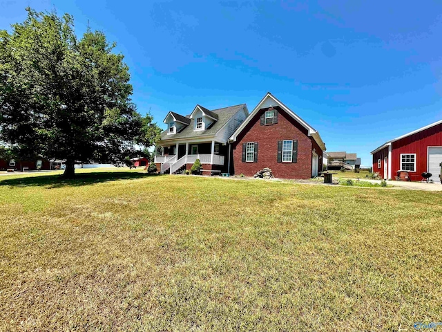 exterior space with a front yard