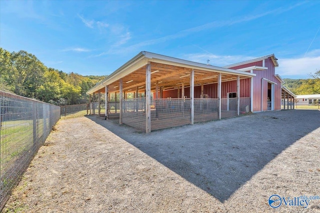 view of horse barn