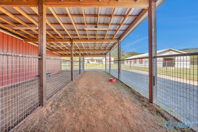 view of horse barn