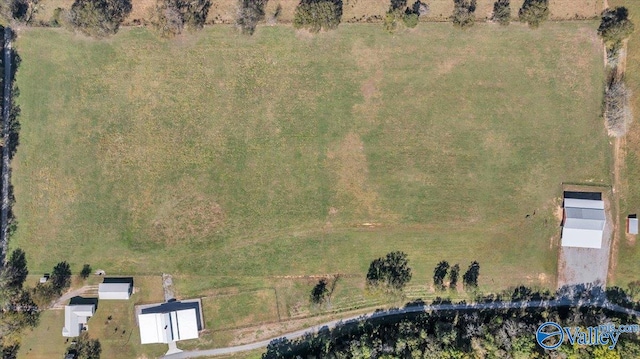 aerial view with a rural view