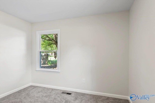 view of carpeted empty room