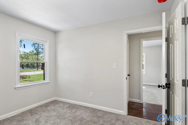 view of carpeted spare room