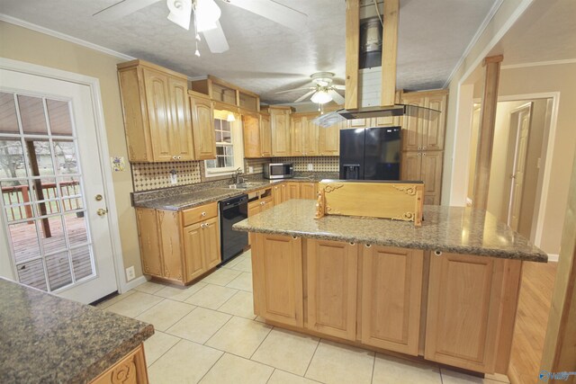 dining space with a textured ceiling, light wood-type flooring, and crown molding