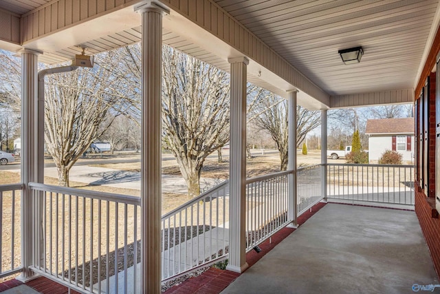 view of patio featuring covered porch