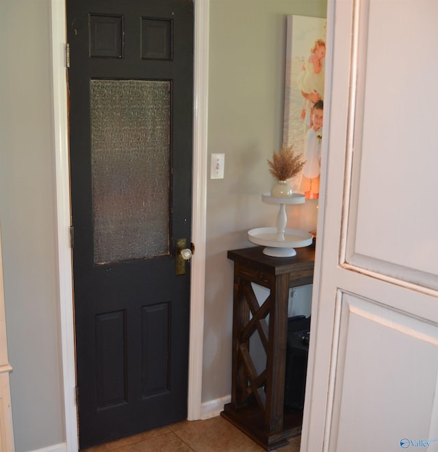 view of tiled foyer