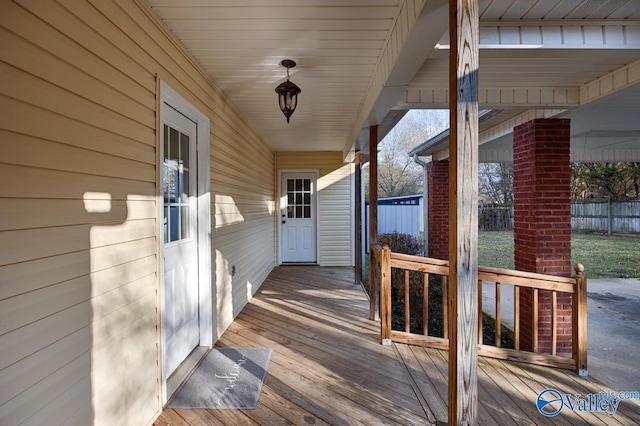 view of wooden deck