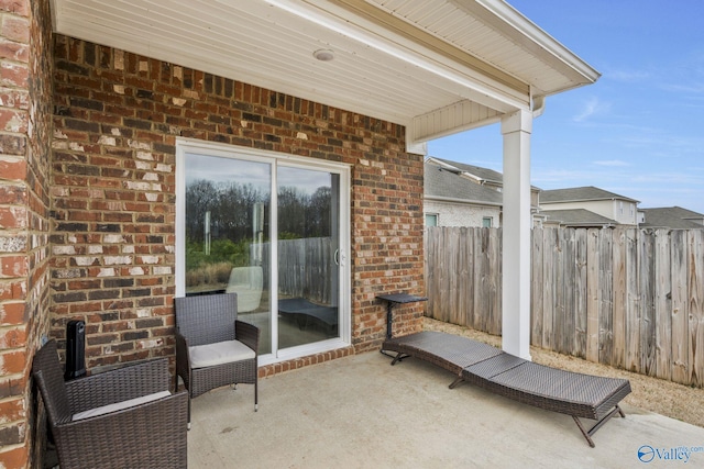 view of patio / terrace with fence