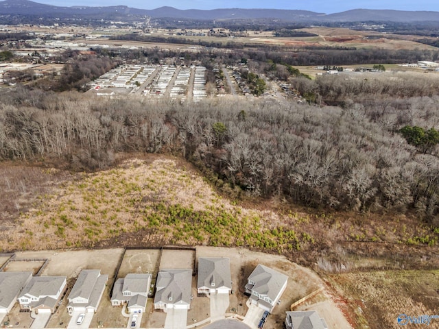 aerial view featuring a mountain view