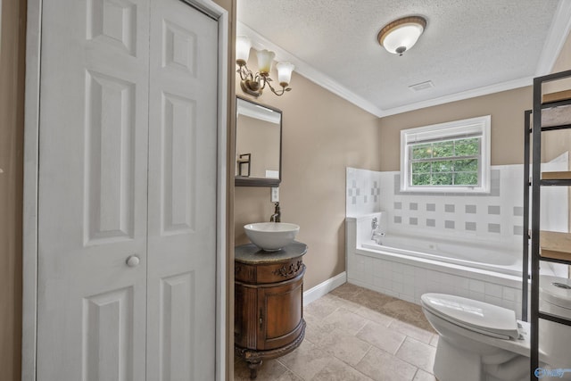 16712 Brooks Dr, Athens, AL 35611 - full bath with a closet, tiled bath, toilet, baseboards, and vanity