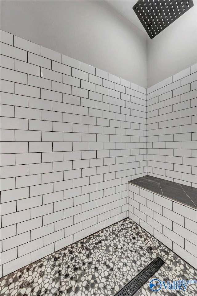 details with tiled shower