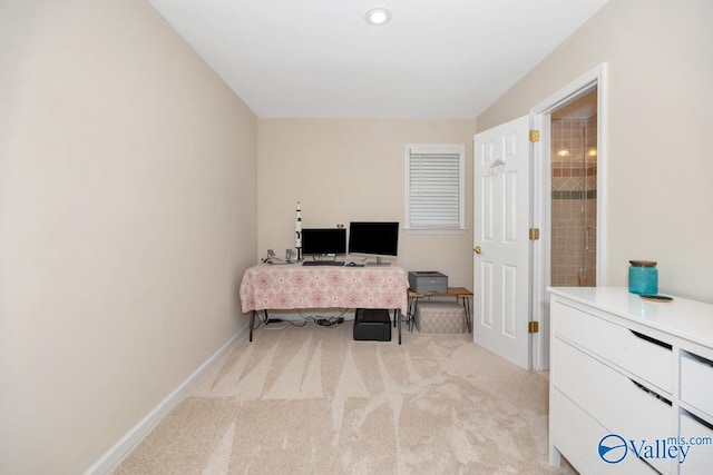 1867 Shellbrook Dr, Huntsville, AL 35806 - office area with light colored carpet and baseboards