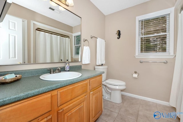 1867 Shellbrook Dr, Huntsville, AL 35806 - full bathroom with tile patterned flooring, toilet, vanity, and baseboards