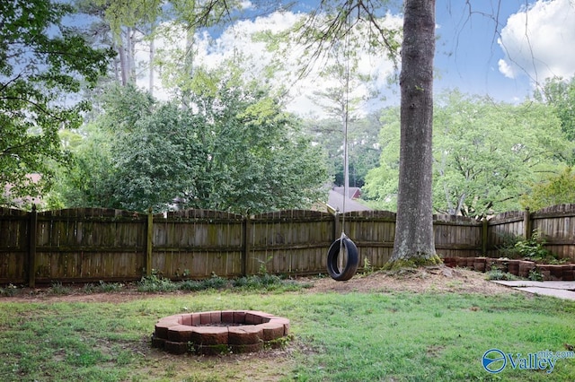 1867 Shellbrook Dr, Huntsville, AL 35806 - view of yard featuring an outdoor fire pit