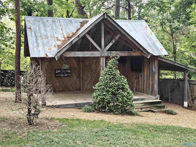 view of outdoor structure