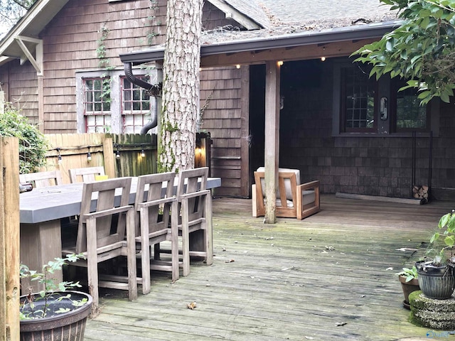 view of wooden terrace