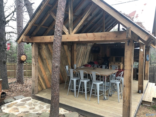 view of wooden terrace