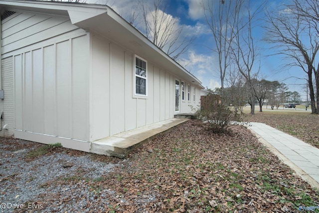 view of property exterior featuring board and batten siding