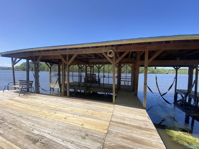 1702 Roseberry Dr, Scottsboro, AL 35769 - view of dock featuring a water view and boat lift