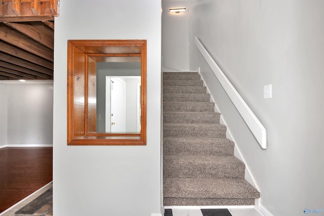 409 Hobbs Rd SE, Huntsville, AL 35803 - staircase with baseboards