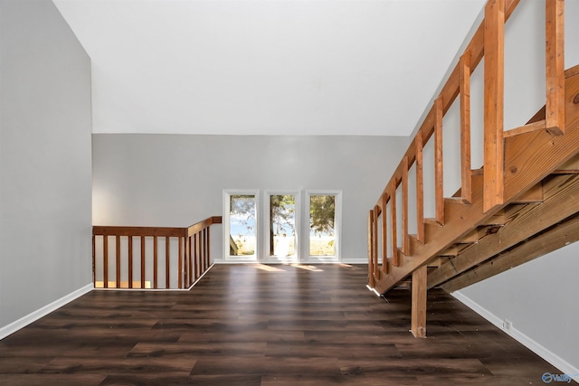 409 Hobbs Rd SE, Huntsville, AL 35803 - staircase featuring baseboards and wood finished floors