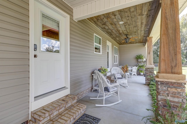 view of patio / terrace featuring a porch