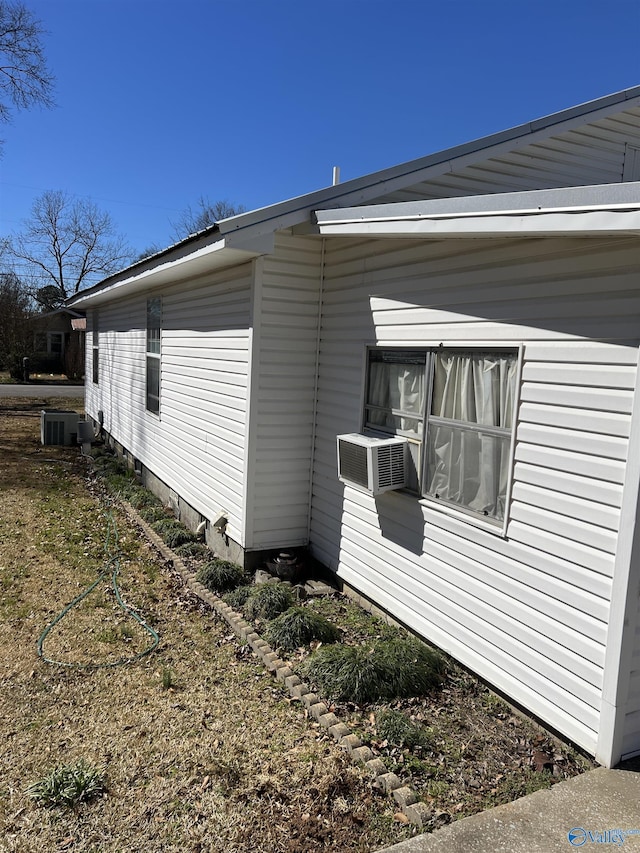 view of property exterior with cooling unit