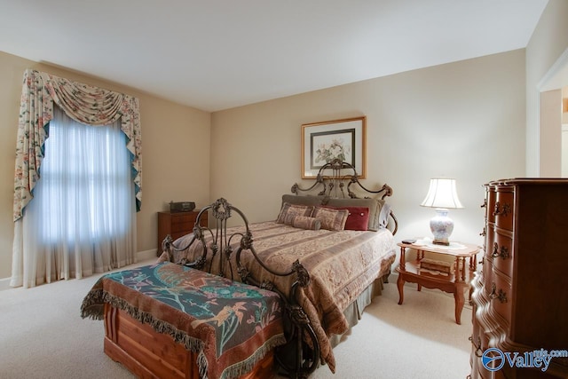 view of carpeted bedroom