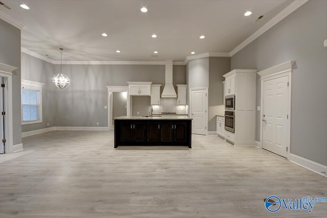26415 Birkshire Ln, Athens, AL 35613 - kitchen featuring appliances with stainless steel finishes, a sink, a chandelier, white cabinetry, and recessed lighting