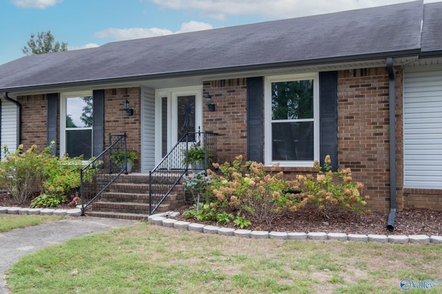 view of single story home