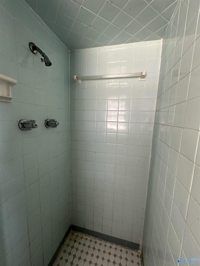 full bathroom with a tile shower