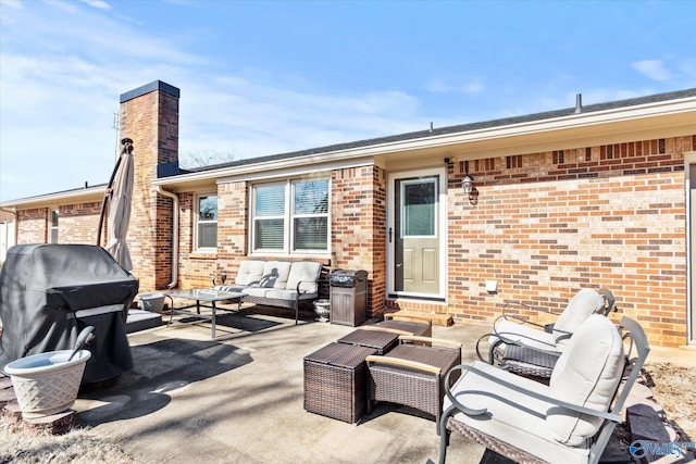 view of patio / terrace featuring an outdoor hangout area