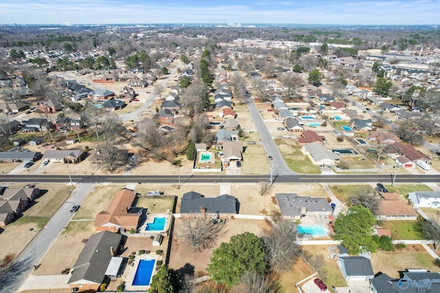 bird's eye view with a residential view