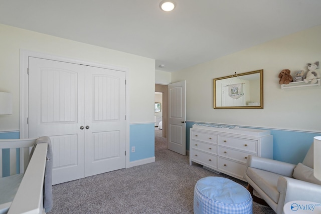 sitting room featuring carpet flooring