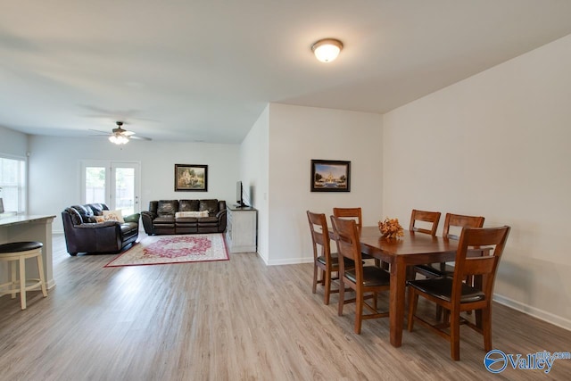 4304 Adventura Dr, Owens Cross Roads, AL 35763 - dining area featuring wood finished floors, ceiling fan, and baseboards