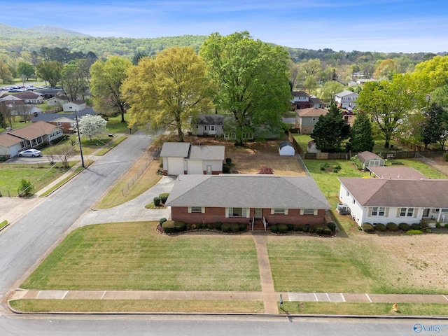bird's eye view featuring a residential view