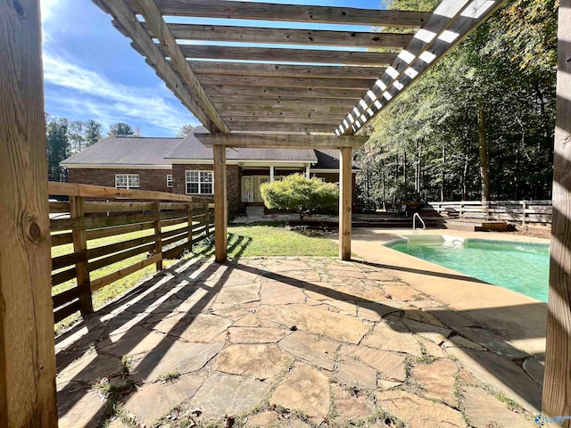 view of patio / terrace with a pergola