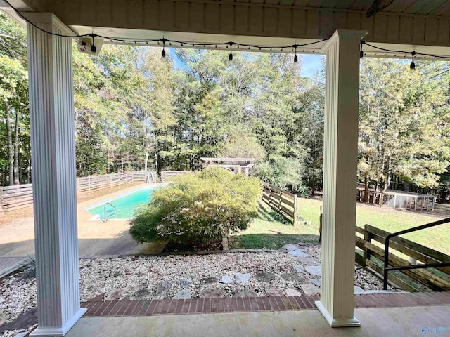 exterior space featuring concrete floors