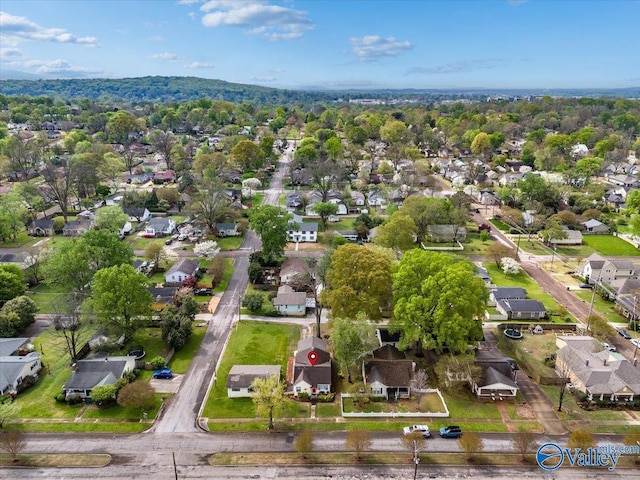 bird's eye view with a residential view