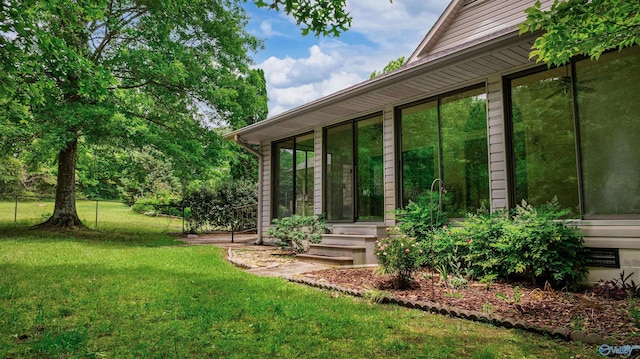 2211 Pumpkin Center Rd NE, Fort Payne, AL 35967 - view of yard featuring a sunroom