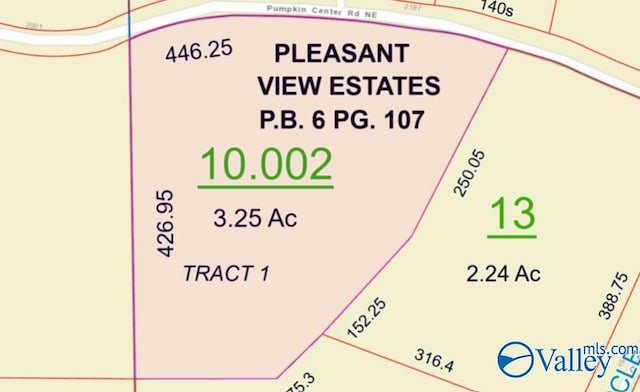 2211 Pumpkin Center Rd NE, Fort Payne, AL 35967 - map of parcels