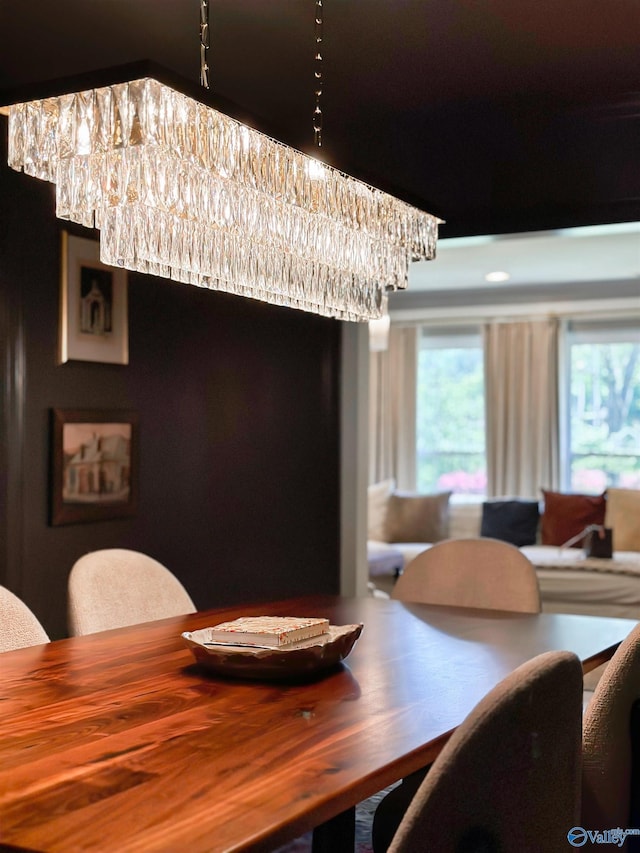 view of dining space