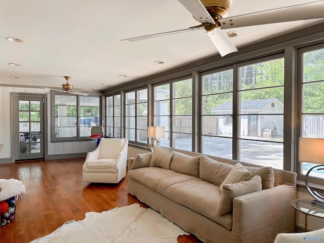 sunroom / solarium with french doors