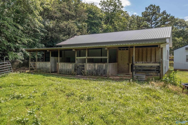 view of horse barn