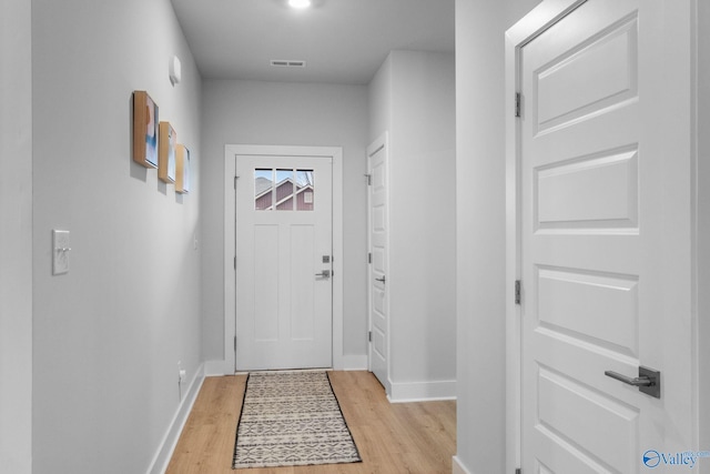 entryway featuring light wood-type flooring