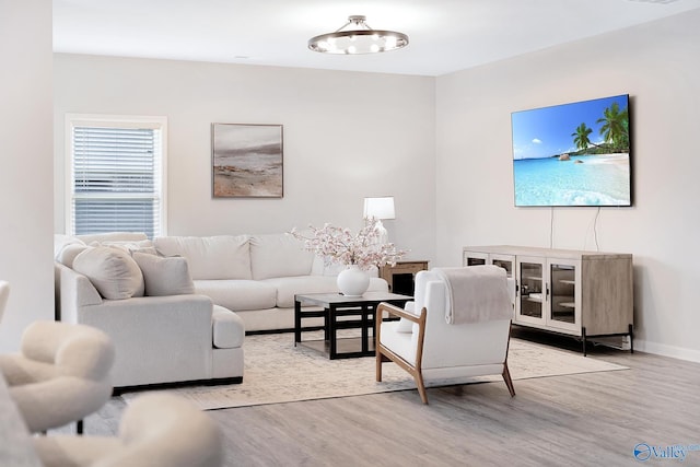 103 Barlow Way, Owens Cross Roads, AL 35763 - living area featuring light wood-style flooring and baseboards