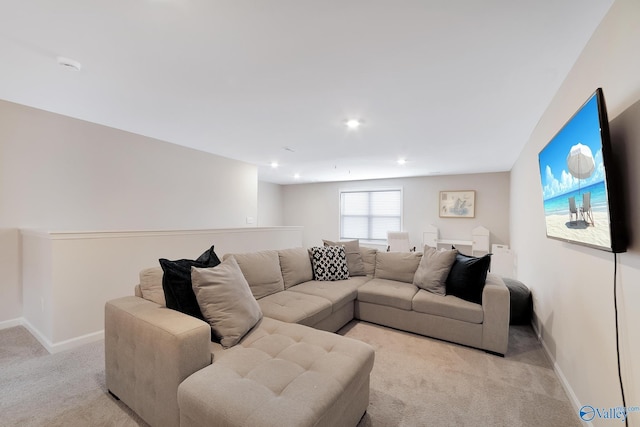 103 Barlow Way, Owens Cross Roads, AL 35763 - living room featuring light colored carpet and recessed lighting