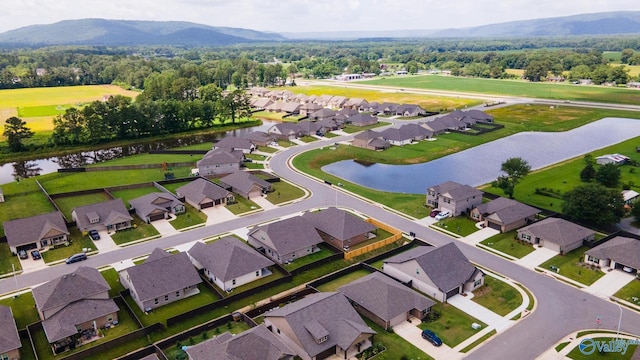 103 Barlow Way, Owens Cross Roads, AL 35763 - aerial view of residential area with a water and mountain view