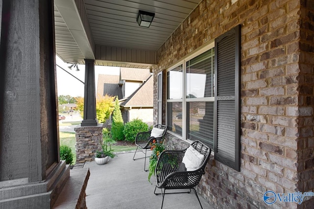 view of patio with covered porch